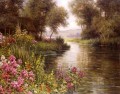 peinture tableau - Fleur au bord de la riviere Louis Aston Knight